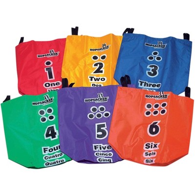 Sportime Large HopSackers, 13 x 13 x 30 Inches, Assorted Colors, Set of 6