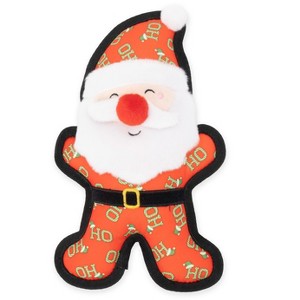 Ho Ho Ho Santa Holiday Squeaky Tough Plush Dog Toy - The Worthy Dog - 1 of 3