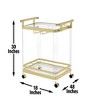 Kitchen Cart with Towel Rack, Bottle Storage Rack and Stemware Rack - 2 of 4