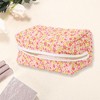 Unique Bargains Women Portable Floral Quilting Cosmetic Bag 1 Pc - 2 of 3