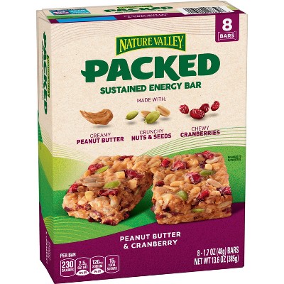 Nature Valley Packed Peanut Butter & Cranberry Bars - 8ct/13.6oz