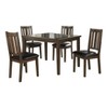 NicBex Dining Table Set for 4 Rectangular Wood Dining Table with 4 Upholstered Chairs for Kitchen - 2 of 4