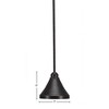 Toltec Lighting Blacksmith 1 - Light Pendant in  Dark Granite with 7" Dark Granite Cone Metal Shade Shade - 2 of 2