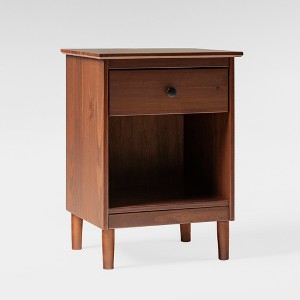 Stiva Classic Mid-Century Modern 1 Drawer Nightstand - Saracina Home - 1 of 4