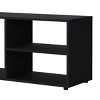 GlasFlength TV Stands and Consoles TV Console Table TV Center TV Stand with Open Storage Shelves for Living Room, Black, 47.4"*13.7"*17.8" - 4 of 4