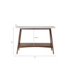 NicBex Console Table with 1 Open Bottom Storage Shelf,Minimalist Entryway Table with Off-white Tops,Modern Couch Table for Living Room,Off-White+Pecan - 3 of 4