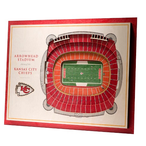 Nfl Kansas City Chiefs 5 Layer Stadiumviews 3d Wall Art Target