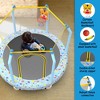 Whisen 55” Kids’ Trampoline with Safety Net, Foam-Covered Poles, Double-Sided Zipper and Basketball Hoop - 2 of 4