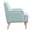 CAVINAS Classic Accent Chair with Nailhead Trim and Wooden Legs, Upholstered Armchair Lounge Chair for Bedroom, Living Room - 4 of 4