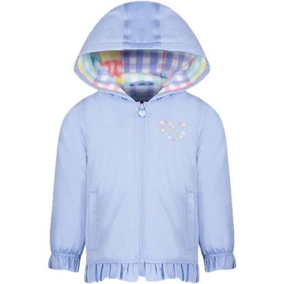 LONDON FOG Girls Lightweight Fleece Lined Hooded Spring Jacket