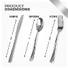 Stock Your Home 300-Pack Silver Plastic Cutlery Set- 100 Forks, 100 Knives, 100 Spoons - 3 of 4
