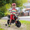 Qaba 12V Kids Motorcycle, Aprilia Licenced Electric Motorcycle for Kids with Training Wheels, Spring Suspension, LED Light, USB, Music, Red - 2 of 4