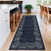 Modern Machine Washable Area Rugs Floral Printed Floor Carpet Non Slip Backing Stain Resistant Indoor Soft Mat - 3 of 4