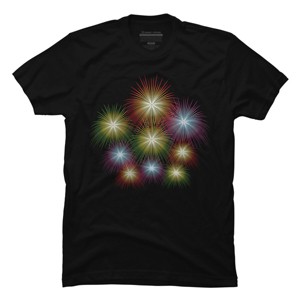 Men's Design By Humans July 4th Fireworks Display By  T-Shirt - 1 of 2