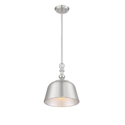 Transitional Matte Black Oversized Metal Shade Pendant Light