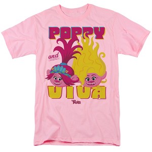 Men's Trolls Poppy And Viva Adult T-Shirt - 1 of 4