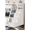 Twin Over Full Bunk Bed with Built In Drawers and Accessible Steps - 4 of 4