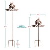 Cyan Oasis 73-Inch Copper Tulip Wind Spinner - 4 of 4