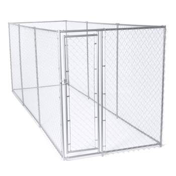 Lucky Dog 10 x 10 Foot Heavy Duty Outdoor Chain Link Dog Kennel w/ Door (2 Pack)
