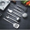 Itopfox 8-Piece Stainless Steel Kitchen Utensil Set with Stand, Includes Ladle, Skimmer, Slotted Turner, Pasta Server, Serving Spoon, Potato Masher - 3 of 4