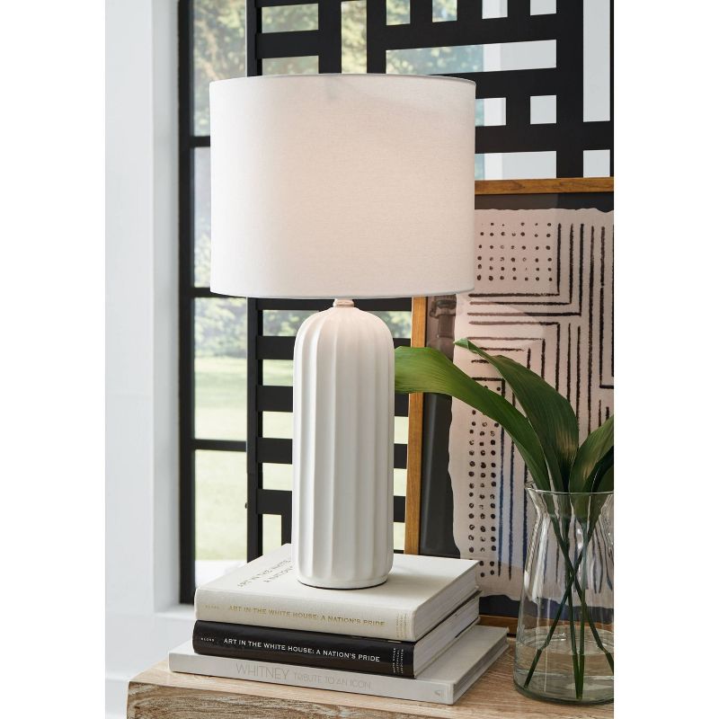 Signature Design by Ashley (Set of 2) Clarkland Table Lamps White, 2 of 6