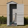 NicBex 78.75 Inch Tall Outdoor Storage Shed with Handle,Tin Roof and Magnetic Latch for Backyard Garden,Patio,Gray - 2 of 4