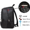 Generic Youth Soccer Bag Outdoor Sport Backpack for Basketball,Volleyball with Cleat Shoes and Ball Compartment. (Black) - 3 of 4