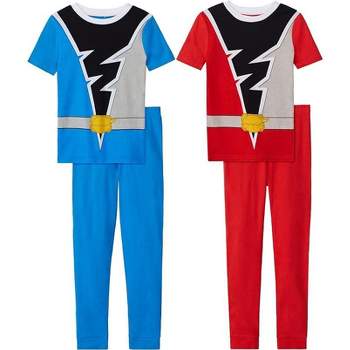 Power Rangers Little/Big Boy's Dino Fury Costume 4 Piece Cotton Pajama Set
