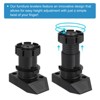 Unique Bargains Non-Skid Adjustable Thick Legs Furniture Leveling Feet for Bathroom 8 Pcs - 4 of 4