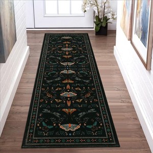 Farmhouse Hallway Rugs 2x6 Non-Slip Runner Rugs, Non-Shedding Natural Indoor Carpet, Stain-Resistant Ultra-Thin Floor Carpet Mats for Bedroom - 1 of 4