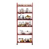 Chery Life Storage Tower Rack with Wheels & 6 Baskets For Kitchen,Bathroom, Laundry, Red - 2 of 4