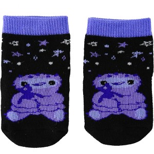 Pavilion Gift Company - Purple Snuggle Monster - 0-12 Month Non-slip Baby Socks - Socks - 1 of 4