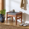Elmar Ottoman - OTT3702 - Navy White/Natural - Safavieh - 2 of 4