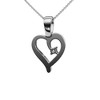 Pompeii3 Heart Shape Solitaire Diamond Pendant Necklace in 14k White Yellow or Rose Gold - 4 of 4