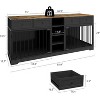 81.9" Large Dog Crate Furniture for 2 Dogs with 4 Drawers and 4 Storage Shelves, Dog Kennel Indoor for Medium Large Dogs - 2 of 4