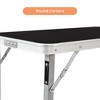 SEVOBAL Folding Tables Portable Bar Table with Shelf Tradeshow Podium with Skirt and Carrying Bag for Party and Exhibition, Black, 104"*44"*9.5" - 3 of 4