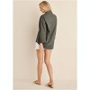 VENUS Womens V-Neck Oversized Shirt - 3 of 4