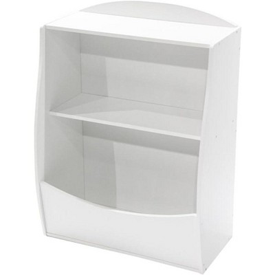 Garvee Kids Bookshelf and Toy Organizer 2-Tier Wood Storage Shelf with Anti-Tip Safety, Perfect Height Bookcase