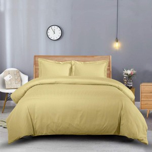 Egyptian Linens Duvet Cover Set Stripe 600 Thread Count - 1 of 4