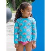 RuffleButts Girls UPF50+ Long Sleeve Rash Guard Bikini - image 3 of 4