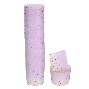 Unique Bargains Disposable Greaseproof Wrappers Muffins Paper Baking Cups 50 Pcs - 1 of 4