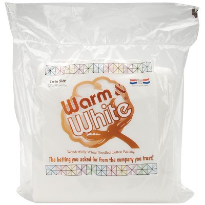 Warm Company Warm & White Cotton Batting-Twin Size 72"X90" FOB: MI