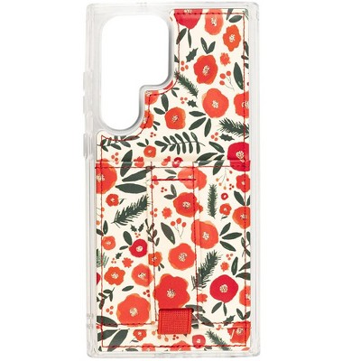 Walli Cases Winter Holly Phone Case with Wallet and Finger Strap