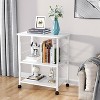 Mr IRONSTONE Microwave Cart 23.7'' for Small Space, 3-Tier Microwave Stand Coffee Cart Rolling Kitchen Utility cart on Wheels, Black - 3 of 4