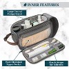 PAVILIA Toiletry Bag for Men Women, Canvas Travel Dopp Kit, Water Resistant Hygiene Toiletries Organizer, Shaving Accessories Bag - 2 of 4