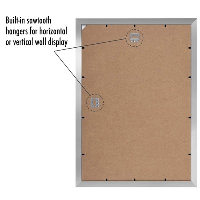 Silver A3 Wall Frame with Shatter-Resistant Glass