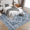 COZONY Vintage Floral Print Area Rug, Machine Wash Non-Slip Rug for Living Room Dining Room or Bedroom - 4 of 4
