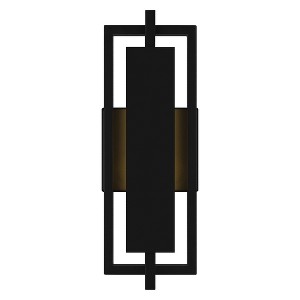 Pointsett Integrated LED Matte Black Outdoor Wall Lantern - 1 of 4