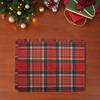Unique Bargains Christmas Place Mats Square Plaid Linen 13"x17.7" 2 Pcs - 2 of 4