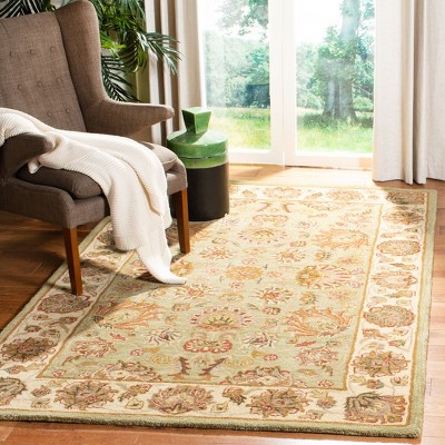 Heritage 5' x 8' Green and Gold Hand-Tufted Wool Area Rug